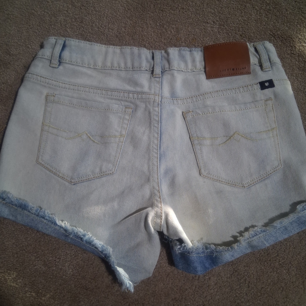 Lucky Brand Light Blue Denim Jeans with Brown Leather Patch